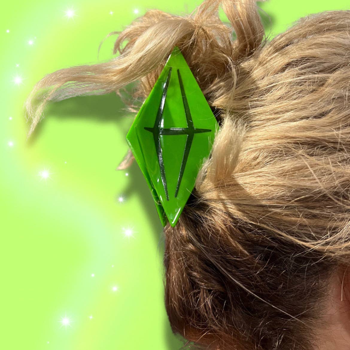 Sims Plumbob Hair Claw 12 cm