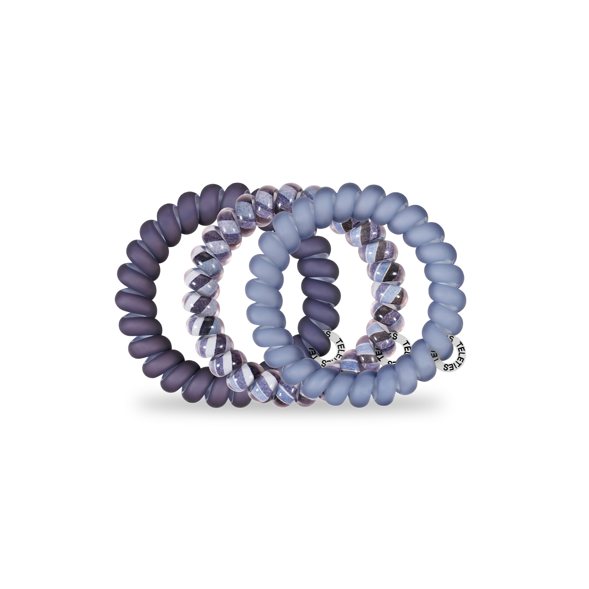 Spiral Hair Coils | Large | Midnight Rain Hair Ties