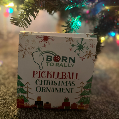 Pickleball Snowflake Christmas Ornament