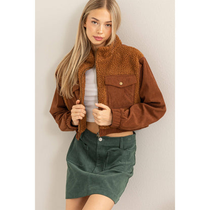 SHERPA AND CORDUROY JACKET